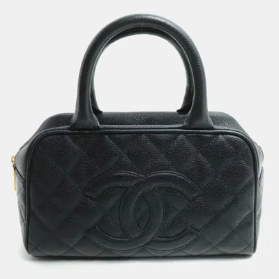 Pre-owned Chanel Mini Boston Handbag Black