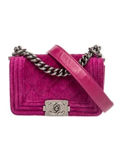 Pre-owned Chanel Mini Boy Bag In Pink