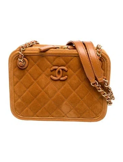 Pre-owned Chanel Mini Camera Case In Brown