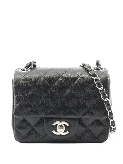 Pre-owned Chanel Mini Cc-mark Quilted Shoulder Bag In Black