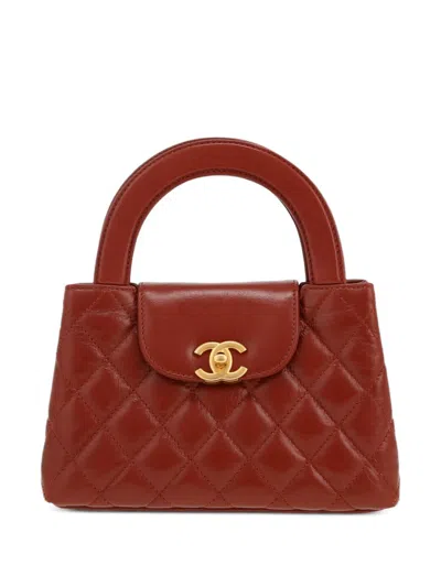 Pre-owned Chanel Mini Cc Turn-lock Handbag In Brown