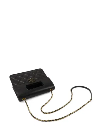 Pre-owned Chanel Mini Cc Turn-lock Shoulder Bag In Black