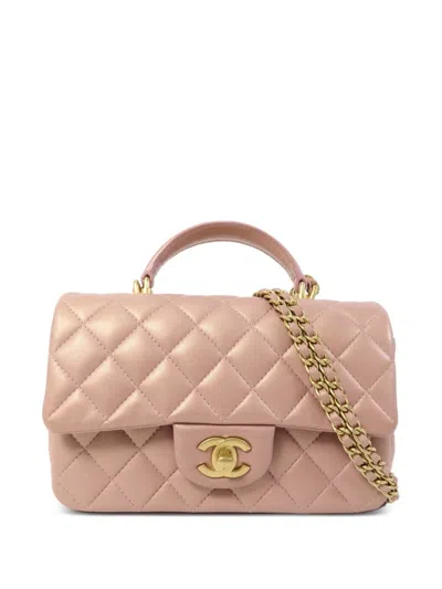 Pre-owned Chanel Mini Cc Turn-lock Shoulder Bag In Pink