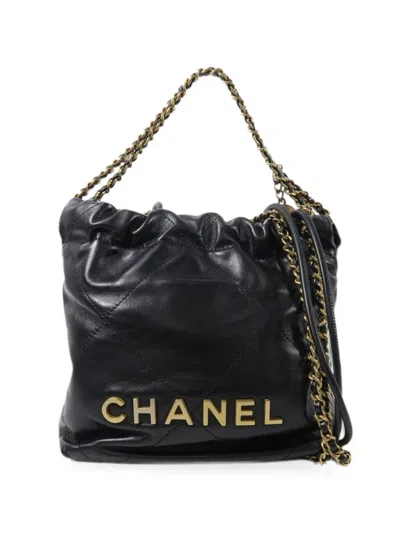 Pre-owned Chanel Mini  22 Shoulder Bag In Black