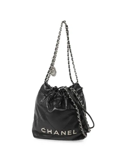 Chanel Mini  22 Shoulder Bag In Black