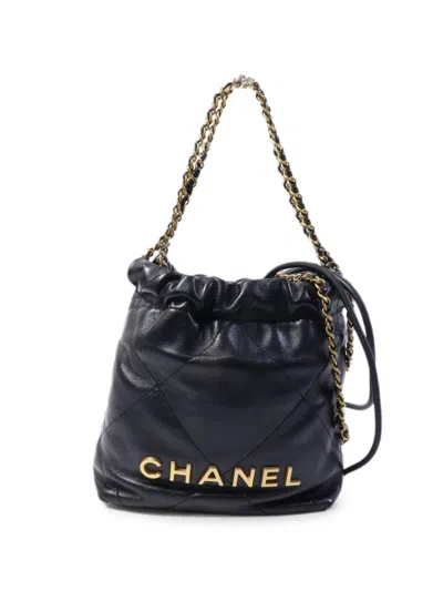 Pre-owned Chanel Mini  22 Two-way Handbag In Black
