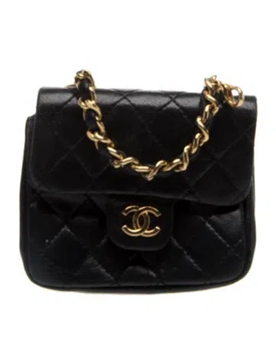Pre-owned Chanel Mini Classic Belt Pouch In Black
