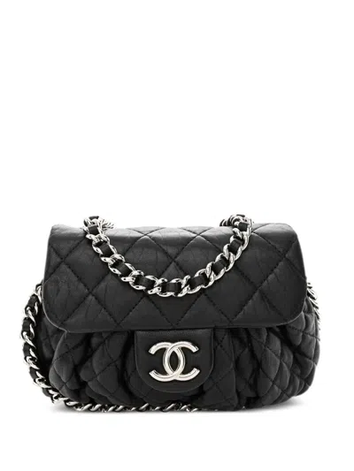 Pre-owned Chanel Mini Classic Flap Padded Shoulder Bag In Black