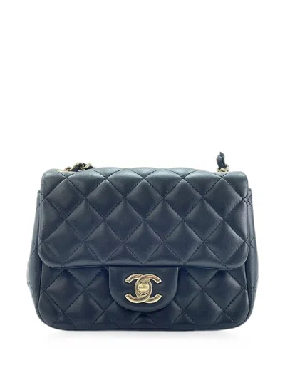 Pre-owned Chanel Mini Classic Flap Shoulder Bag In Black
