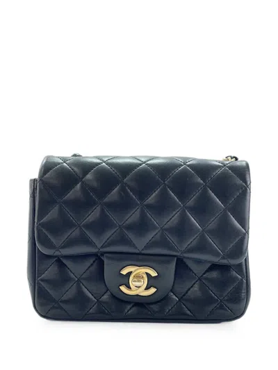 Pre-owned Chanel Mini Classic Flap Shoulder Bag In Black