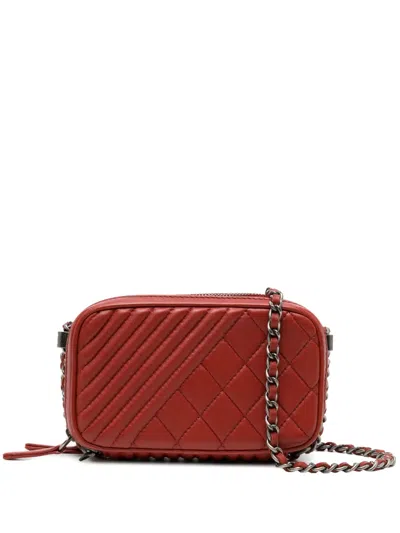 Pre-owned Chanel Mini Coco Boy Camera Bag In Red