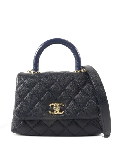 Chanel Mini Coco Handle Tote Bag In Black
