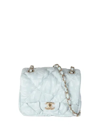 Pre-owned Chanel Mini Flap Cross Body Bag In Blue
