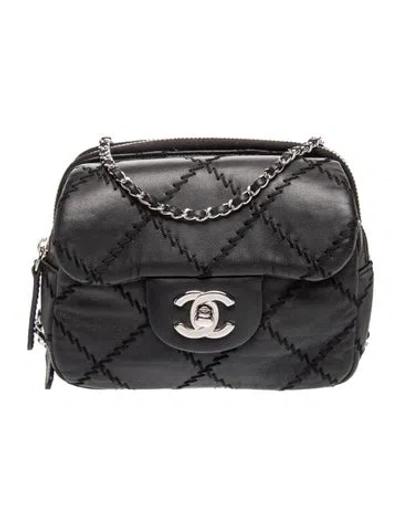 Pre-owned Chanel Mini Flap Wallet On Chain In Black