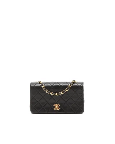 Chanel Mini Full Flap Bag In Black