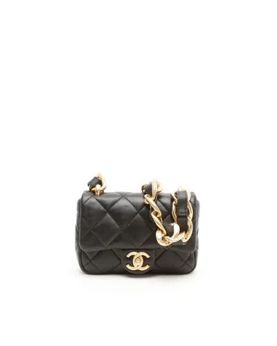 Pre-owned Chanel Mini Funky Town Bag In Black