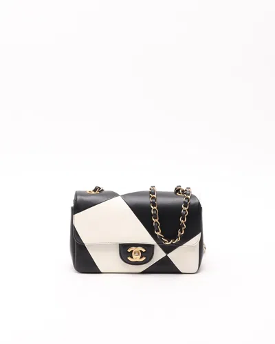 Pre-owned Chanel Mini Geomatric Patchwork Rectangular Single Flap Bag In Multi