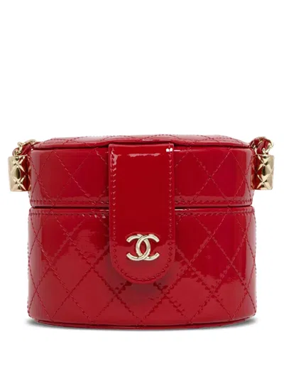 Pre-owned Chanel Mini Jewellery-box Crossbody Bag In Red