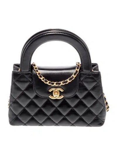 Pre-owned Chanel Mini Kelly Shopper In Black