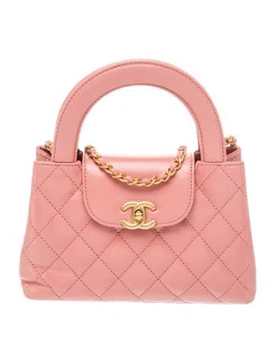 Pre-owned Chanel Mini Kelly Shopper In Pink