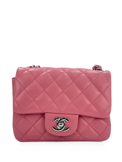 Pre-owned Chanel Mini Matelasse Shoulder Bag In Pink