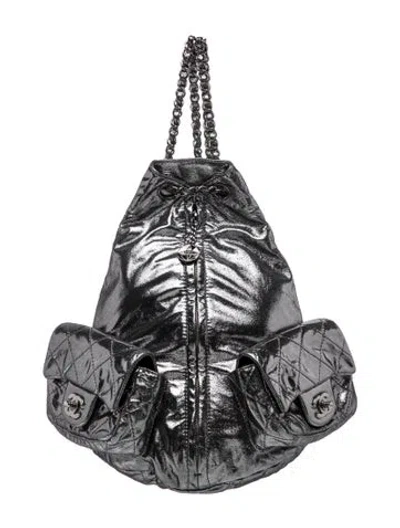 Pre-owned Chanel Mini Metallic Backpack Is Back