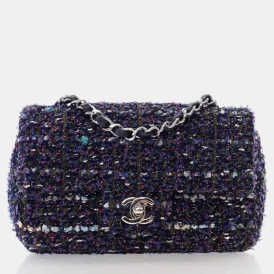 Pre-owned Chanel Mini Multicolor Tweed Rectangular Flap Bag