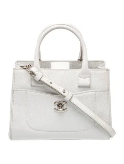Pre-owned Chanel Mini Neo Executive Tote In White