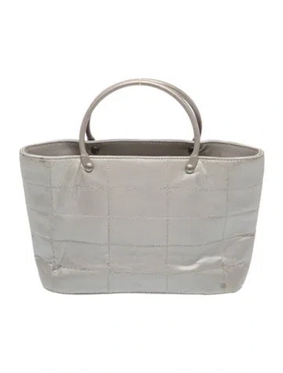 Pre-owned Chanel Mini Nylon Chocolate Bar Tote