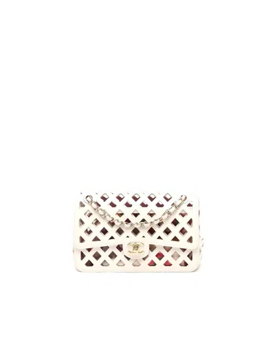Pre-owned Chanel Mini Rectangular 2021 See Through Flap Bag In White