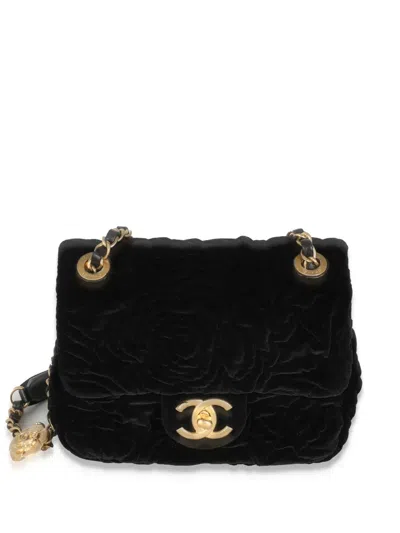 Pre-owned Chanel Mini Square Flap Shoulder Bag In 黑色