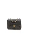 Chanel Mini Square Single Flap Bag In Black