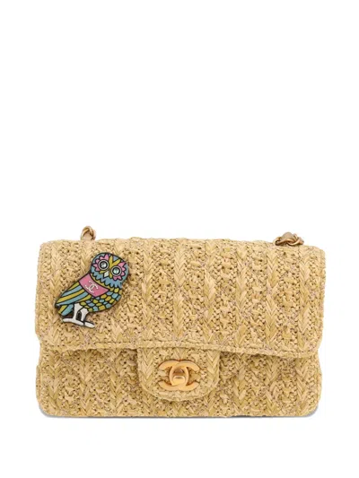 Pre-owned Chanel Mini Timeless Shoulder Bag In Neutral