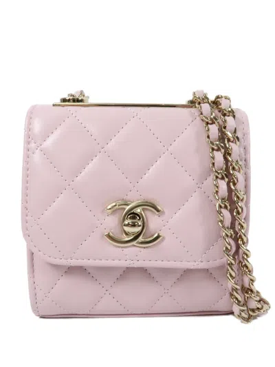 Pre-owned Chanel Mini Trendy Cc Shoulder Bag In Pink