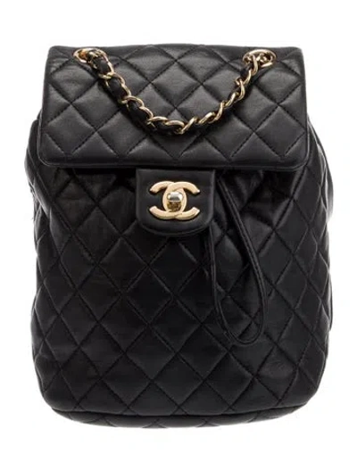 Pre-owned Chanel Mini Urban Spirit Backpack In Black