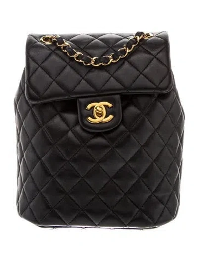 Pre-owned Chanel Mini Urban Spirit Backpack In Black