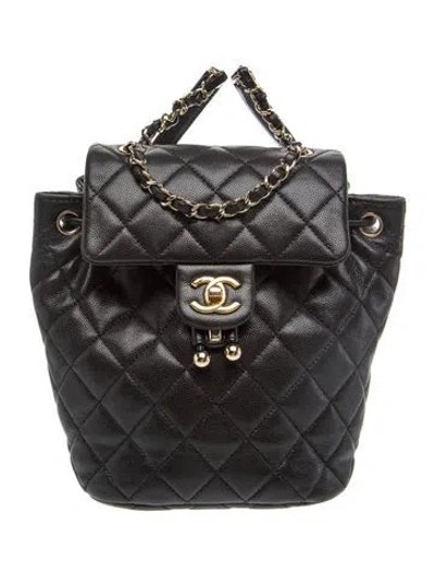 Pre-owned Chanel Mini Urban Spirit Backpack In Black
