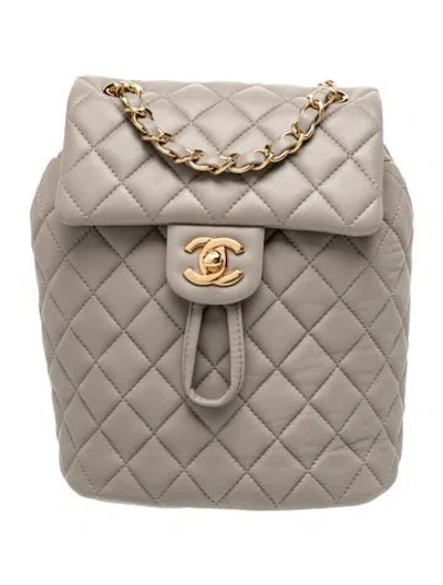 Pre-owned Chanel Mini Urban Spirit Backpack In Grey