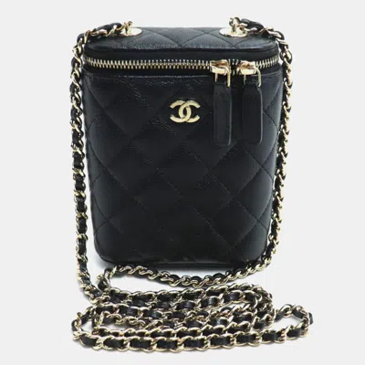Pre-owned Chanel Mini Vanity Chain Shoulder Bag Black