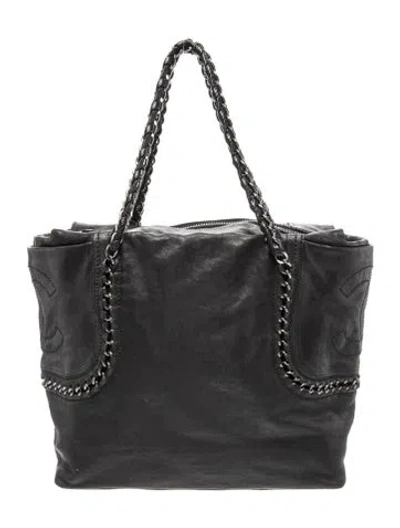 Pre-owned Chanel Modern Chain Tote In Black