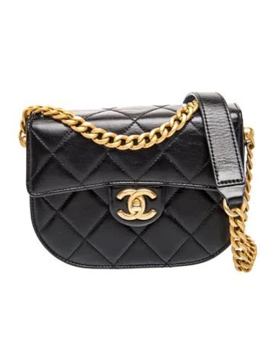 Pre-owned Chanel Moon Messenger Bag In Black