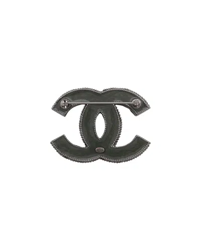 Pre-owned Chanel Moonstone Cc Brooch (authentic Pre-loved)