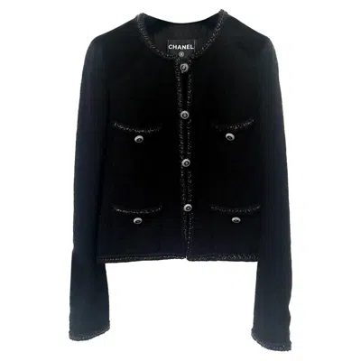 Pre-owned Chanel Most Haunted Black Tweed Jacket