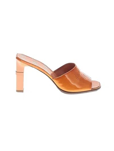 Pre-owned Chanel Mule/clog In Orange