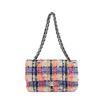 Pre-owned Chanel Multi-color Navy Tweed Shoulder Bag ()