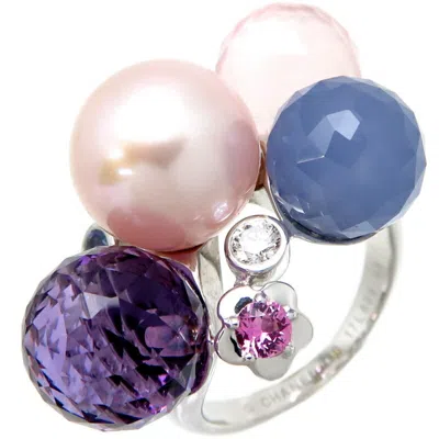 Pre-owned Chanel Multi-color Pink White Band Ring () In Multi-color, Pink, White