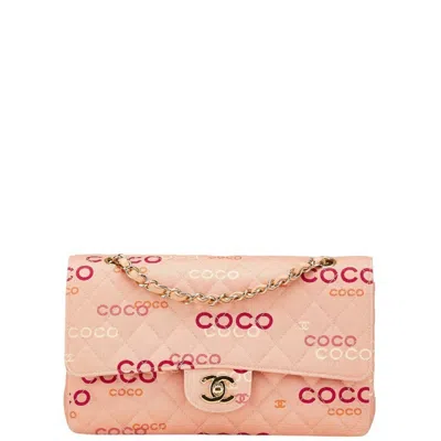 Pre-owned Chanel Multi-color Salmon Pink Canvas Shoulder Bag ()
