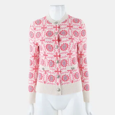 Pre-owned Chanel Multicolor Cashmere Cardigan Size S