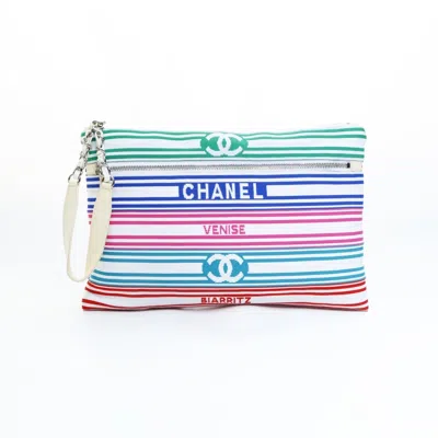 Pre-owned Chanel Multi-color Cotton Canvas Clutch Bag ()
