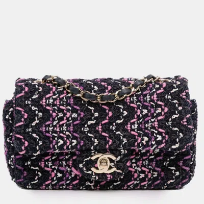Pre-owned Chanel Multicolor Mini Rectangular Classic Multicolor Cotton Stitched Single Flap